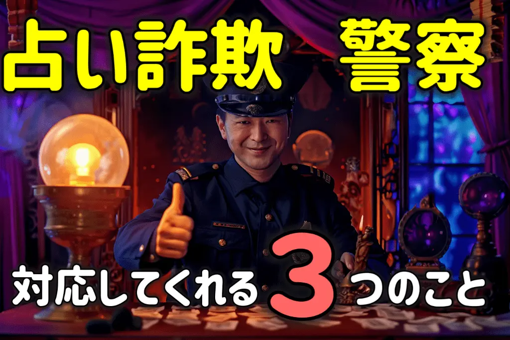 占い詐欺で警察が対応してくれる3つのこと・してくれない2つのこと